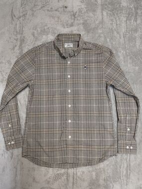 Giordana Men's Brown Plaid Button-Down Shirt
